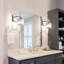 Luminaire de meuble-lavabo en cristal - Applique murale 1 lumière pour miroir de salle de bain avec abat-jour en cristal transparent - Installation câblée - Compatible avec les ampoules halogènes incandescentes à DEL CFL - Fabrication en aluminium du-44396084
