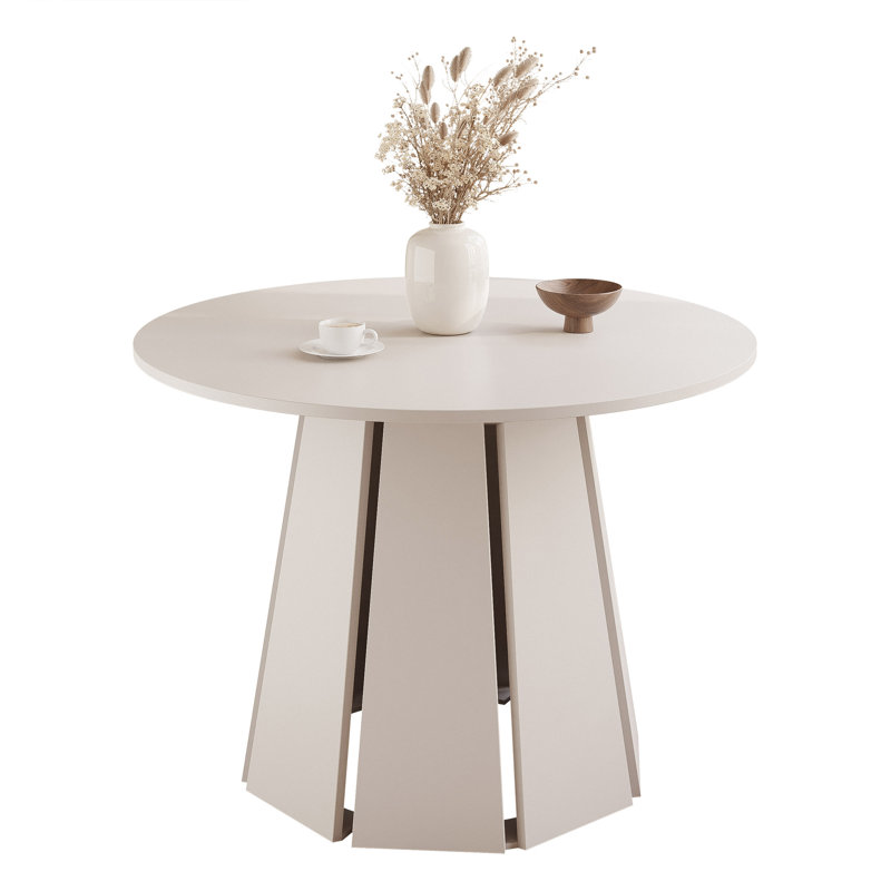 Round Dining Table, Beige