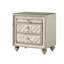 Table de chevet 2 tiroirs beige