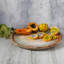 Plateau rond en bois de manguier émaillé de 15,9 pouces Cushings