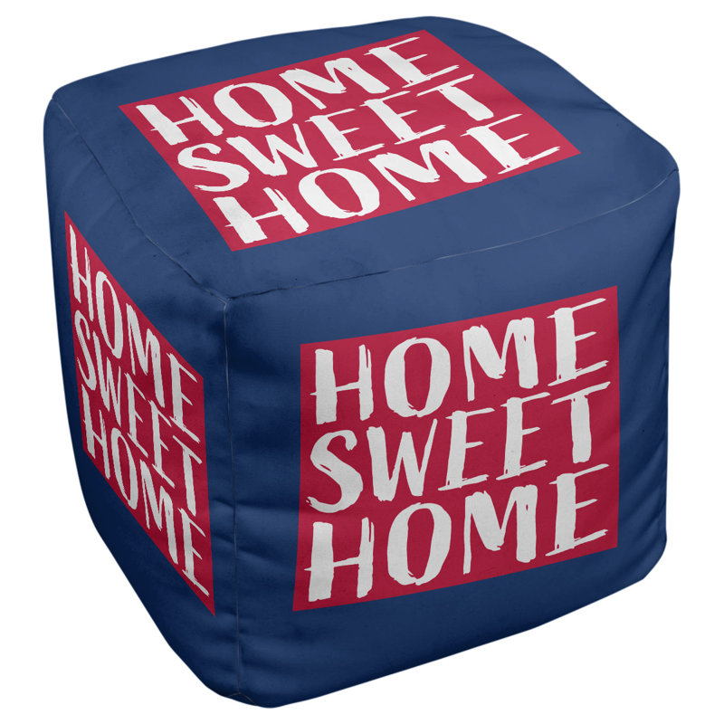 Repose-pieds à cubes wyoming the home, Marine / Rouge