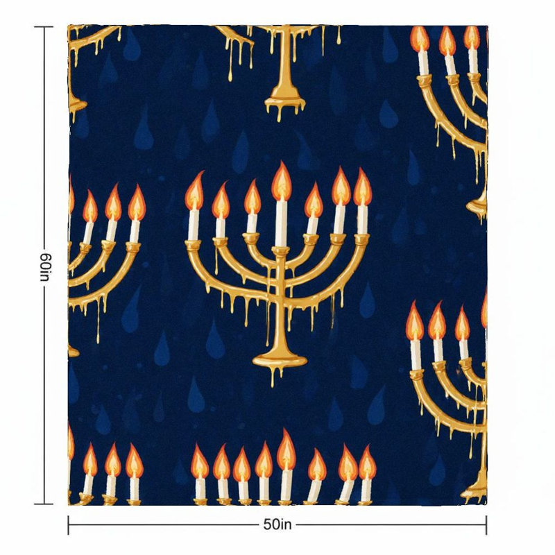 Couverture en flanelle 1pc à motif hexagonal bleu, motif cristallin doux, motif géométrique symétrique, finition brillante, pour canapé / lit / voyage, 50 x 60