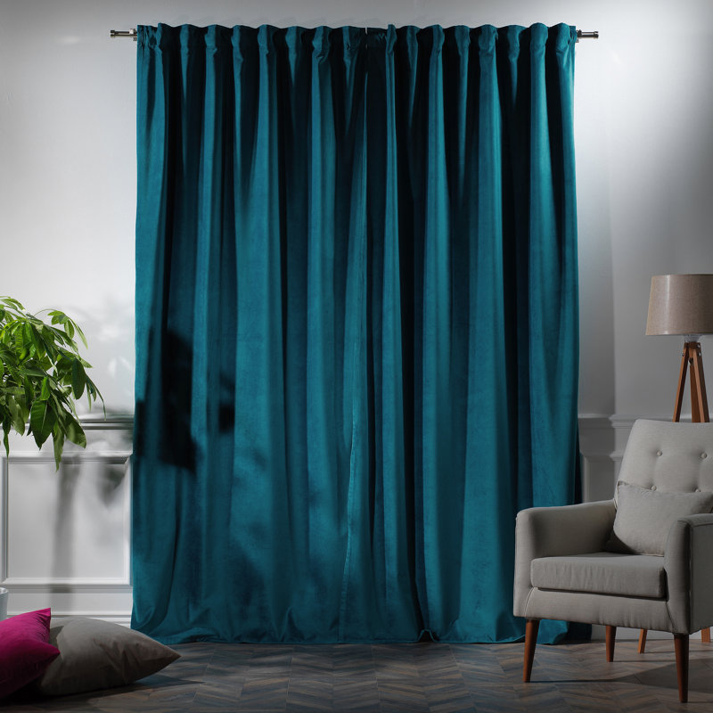 Decorative Double Panel in Matt, Extra Wide X Extra Long, L 52 po x L 72 po, 35 bleu sarcelle