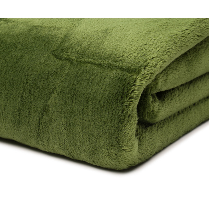 Throw Blanket, W240 x L220cm, Dark green