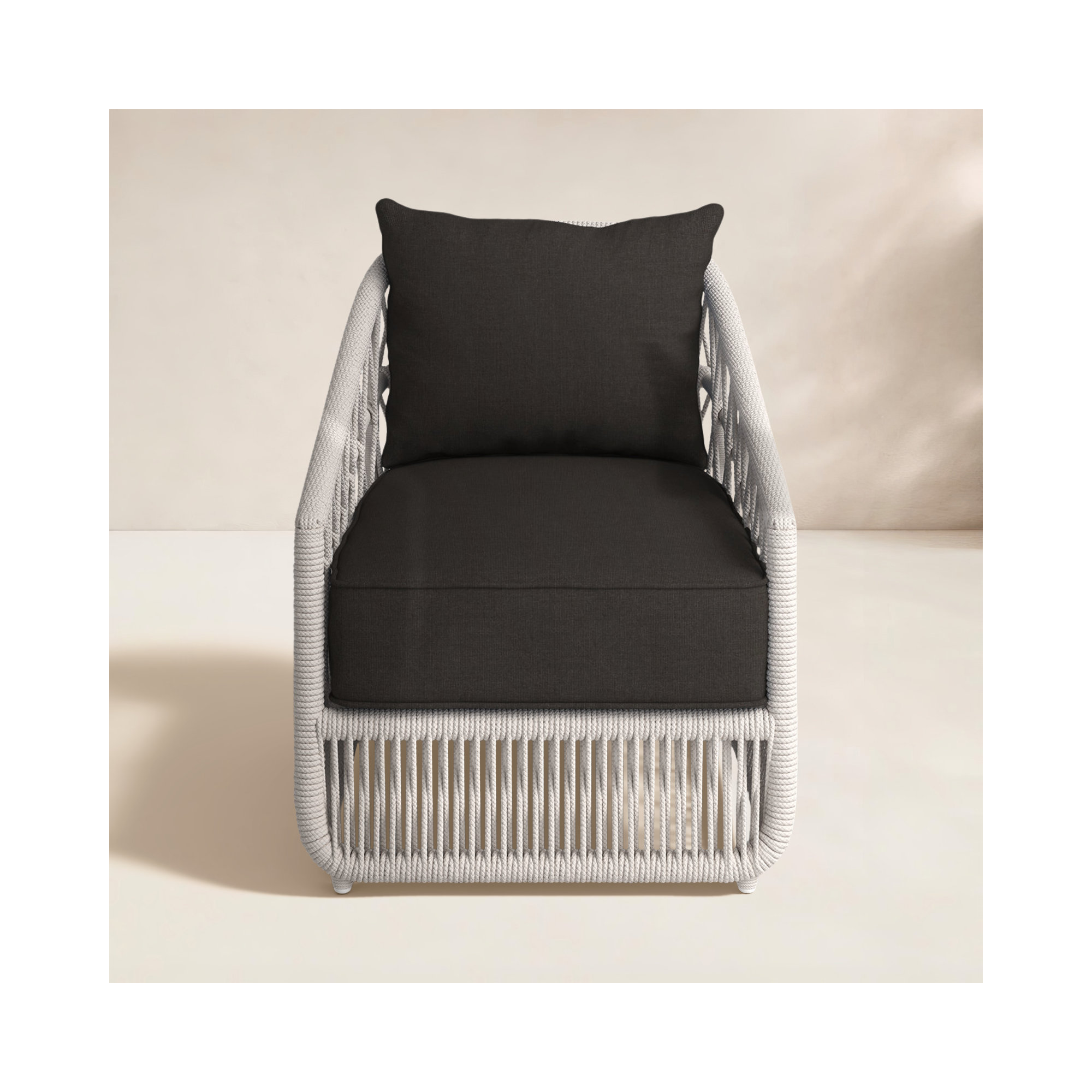 Lucan Patio Chair with Sunbrella Cushions, Spectrum Carbon Sunbrella® Plainweave