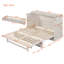 Lit escamotable avec grands tiroirs Murphy, brossé-1030468795-1030468796