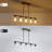 5 - Light Kitchen Island Pendant Light with Clear Glass Shade