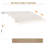 Retractable Awning 12' X 10' - Sun Shade Shelter, 280G/M Fabric, Aluminum Frame, For Deck, Balcony, Yard, Beige & White Balcony Water , Manual Crank Handle,