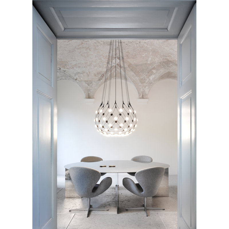 Mesh 1 - Light Unique Global LED Chandelier, 59.6" H x 31.5" W x 31.5" D