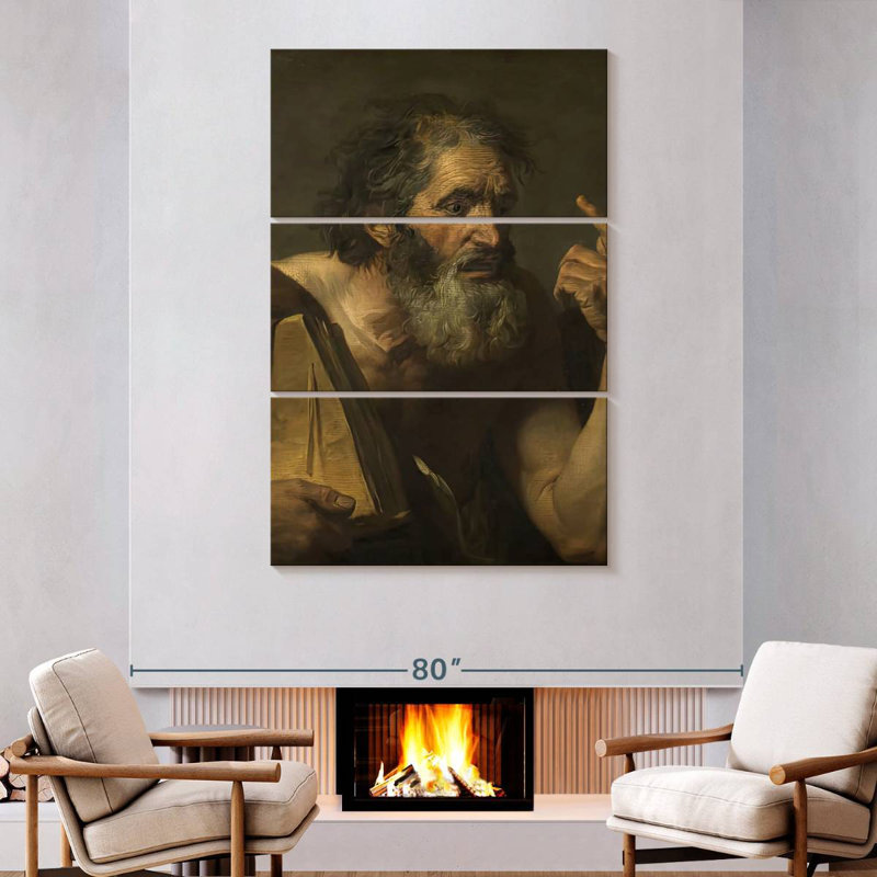 Leisha Ancient Philosopher, 74" H x 48" W