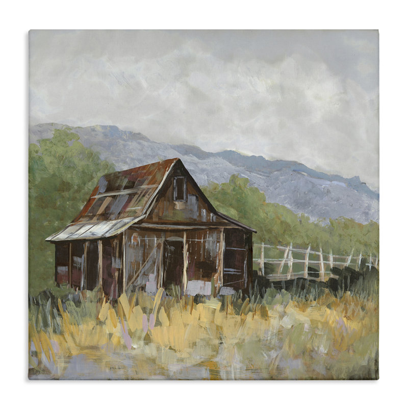 Art mural rustique sur toile rustique par Jacob Q, H 30 po x l 30 po