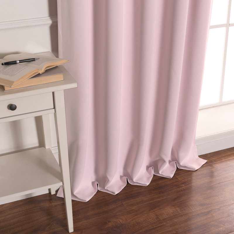 Molloy Insulating Curtain Pair, l 52" x L 63", Rose pâle