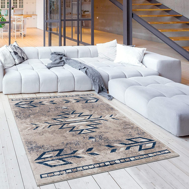 Higganum Southwestern Indoor Rug, Rectangle 4' x 6'