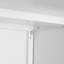 Support d'imprimante en métal blanc avec tables d'imprimante mobiles de rangement pour petits espaces avec porte-classeur réglable sur roulettes pour bureau à domicile.