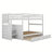 Kids Full Over Full Bunk Bed with Trundle with Drawers-745738784
