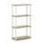 4-Tier 43.3" Corner Shelf, Open Shelves for Display and Storage-434006499