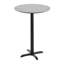 Plateau de table commercial à surface lisse avec base entrecroisée à hauteur de barre-175841760-175841766