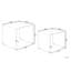 Bayville Glass Top Sled Nesting Tables