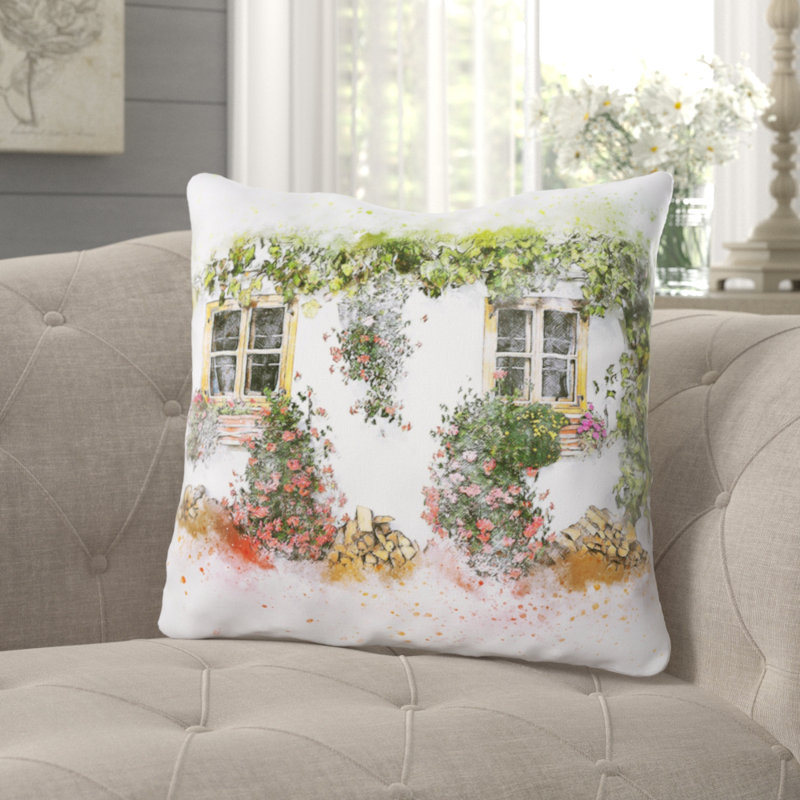 Kearney Outdoor Reversible Throw Pillow, Microsuede, Indoor