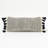 Contemporary Striped Tasseled Cotton Lumbar Pillow