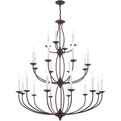 Lustre classique 24 lumières façon bougie