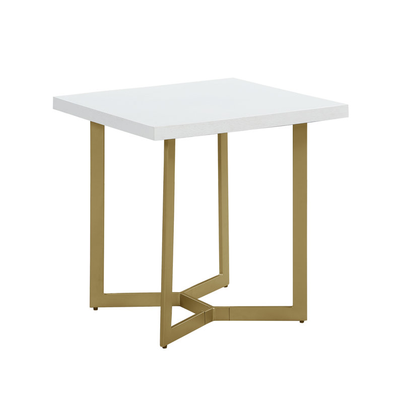 Table de bout cadrée, Blanc