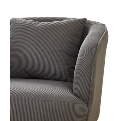 Fauteuil moderne en velours avec coussin
