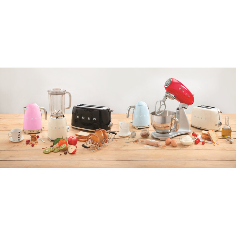 SMEG 50's Retro Style Aesthetic 2 Slice Toaster, Red