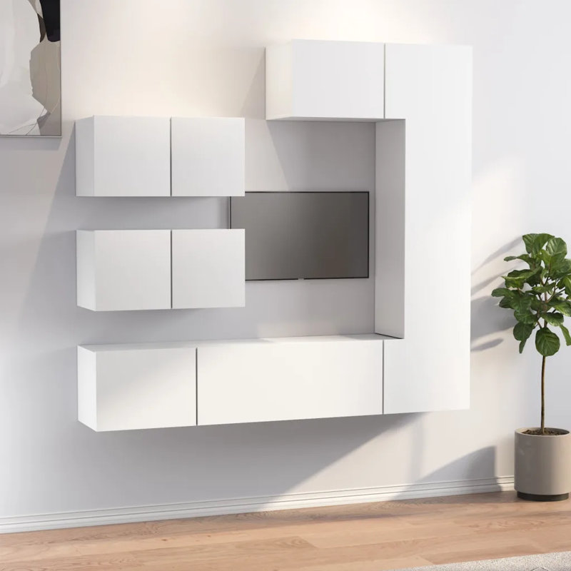 Maragozakis Unfinished TV Stand for TVs up to 65", White