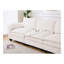 Causeuse de 84 po, canapé Cloud avec 2 repose-pieds mobiles, canapé modulaire en chenille avec coussins amovibles et superposés, canapés pour salons, chambres à coucher, bureaux et appartements, moderne, beige