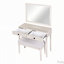 Bureau de coiffeuse avec miroir et tabouret