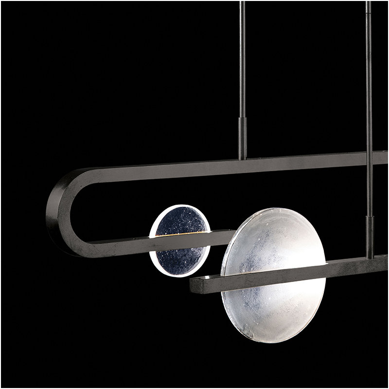 Luminaire suspendu 65 po Selene, Noir