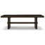 Table de salle à manger extensible 72-90 pouces, base piédestal, bois brun