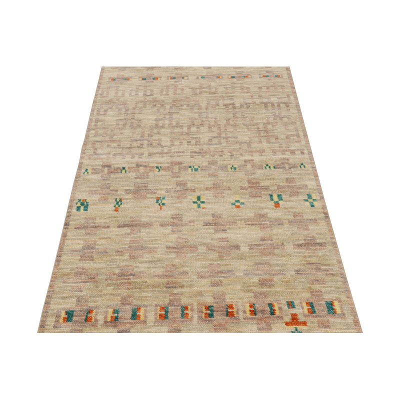 Moroccan Hand Knotted Wool Area Rug, Runner 2'6" x 10'