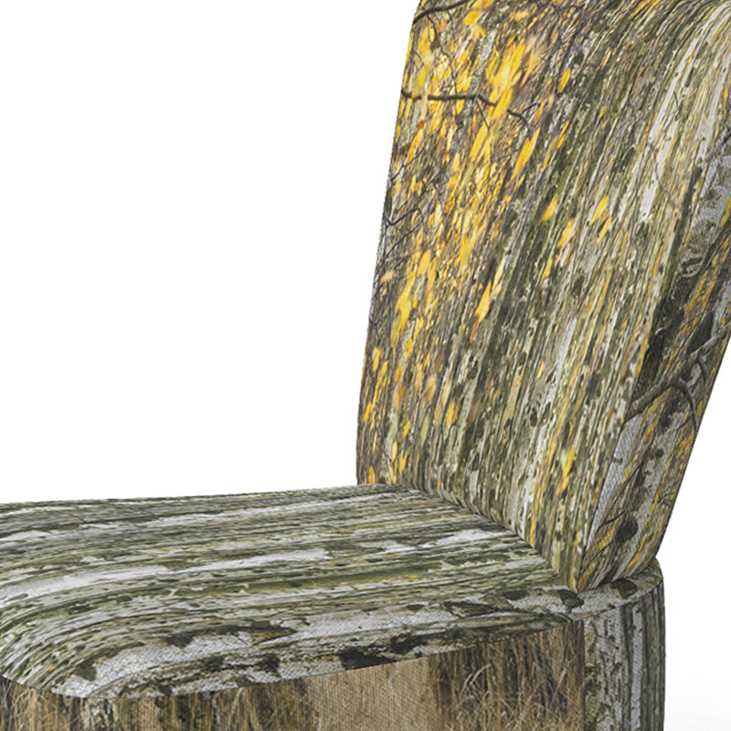 Accent Chair, Beige Floral Pattern Upholstered Decor - Beige Floral Pattern II, Yellow