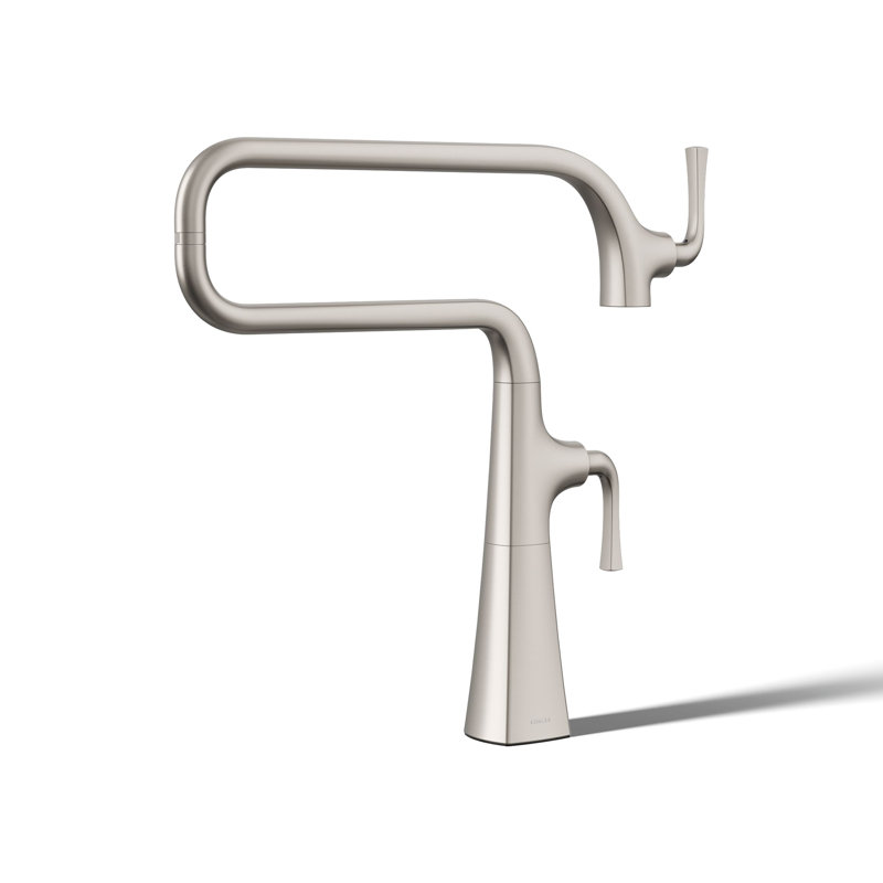 Robinet remplisseur de pot Graze, Acier inoxydable éclatant