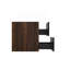 Meuble-lavabo mural en noyer de 36 po Grace avec tiroirs noirs doux SANS lavabo, armoire de salle de bain flottante murale pour salle de bain moderne, KD