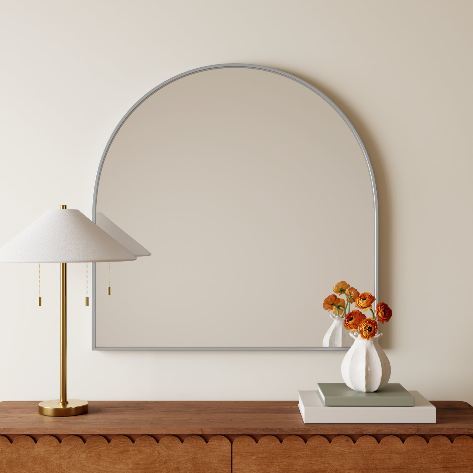 Sabine 36" Accent Mirror, Silver, 36" x 36"