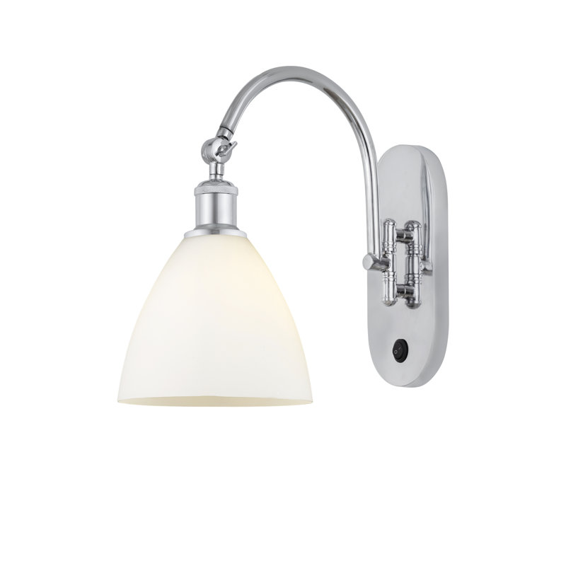 Amenda Swing Arm Sconce, No Bulb Included, Polished Chrome
