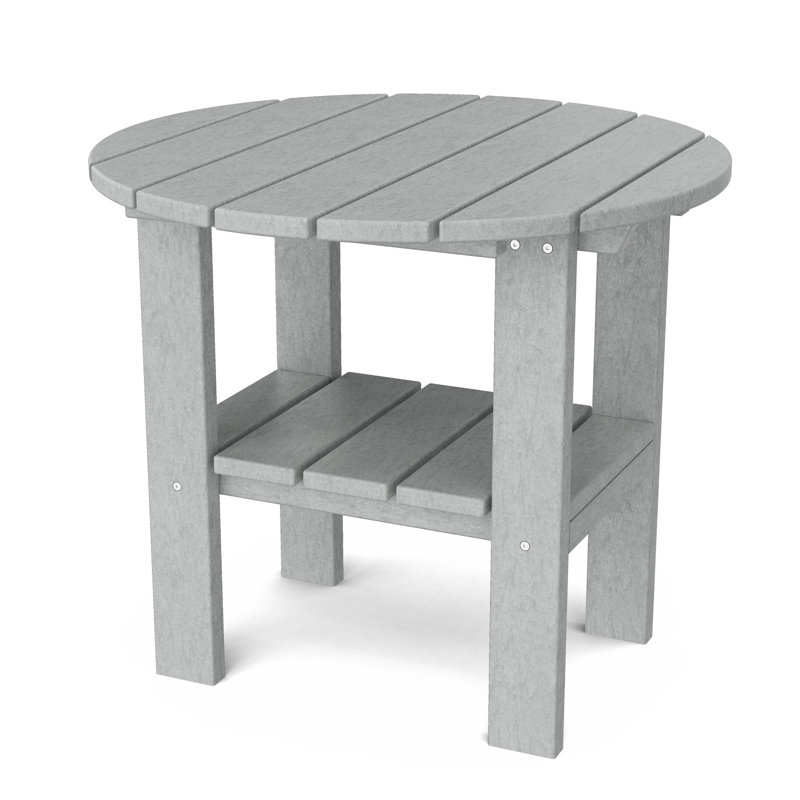 Classic Round Side Table, Light Gray