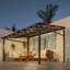 Pergola murale robuste 10 po x 14 pi Lean to Gazebo avec toit rigide en polycarbonate anti-UV de 6 mm et bases de poteaux pré-percées