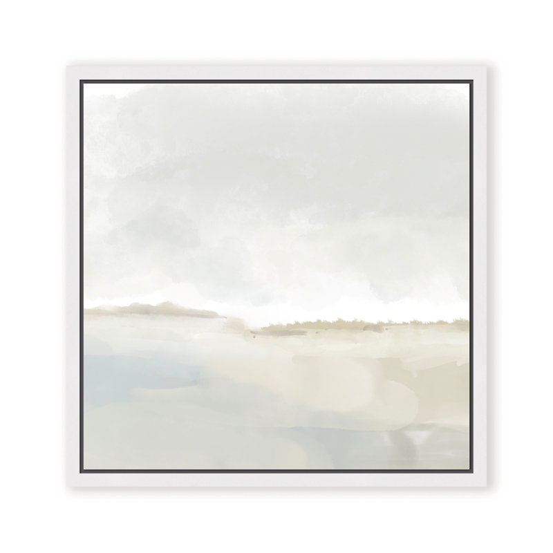 Coastal Retreat Shifting Sands, 16" H x 16" W x 2.375" D, Framed Canvas, White