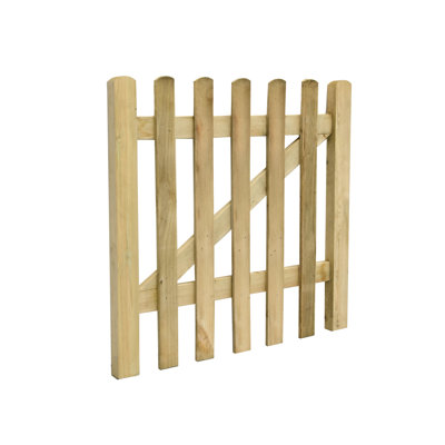 90.0684cm H x 90.0684cm W Natural Timber Wood Gate