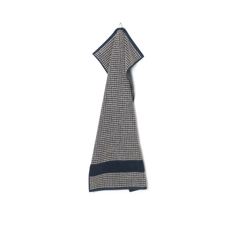 Débarbouillette 19,7 po x 39,4 po Check, Bleu, sable