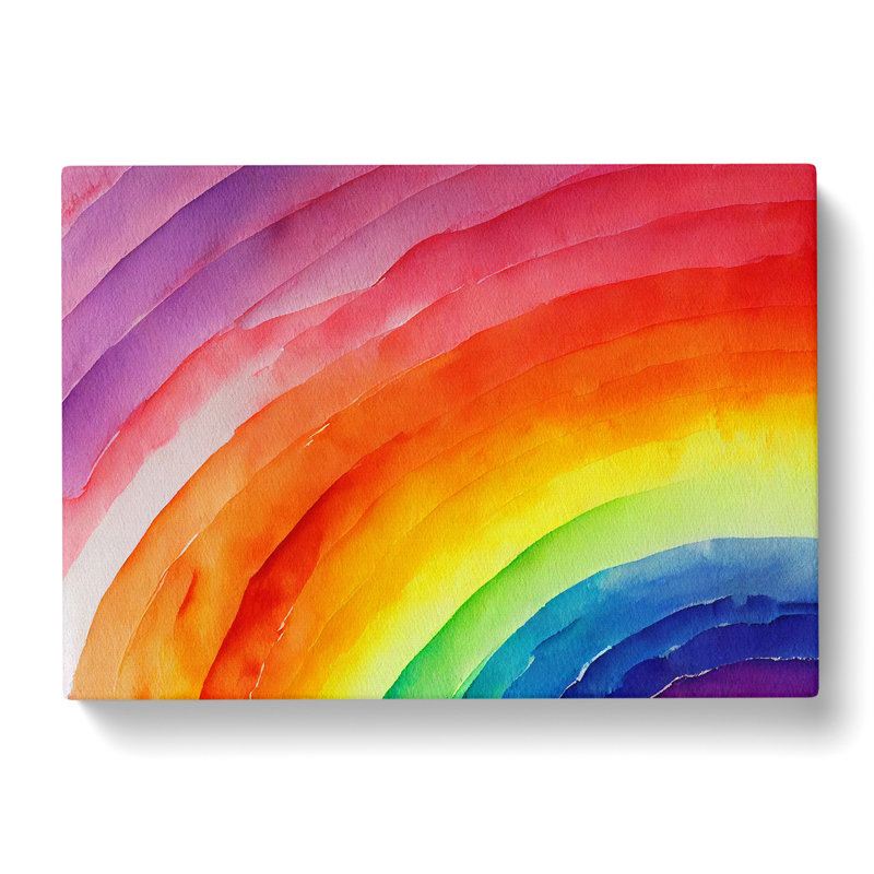 Watercolour Rainbow Art Vol.3 Abstract - Wrapped Canvas, 50cm H x 76cm W x 3cm D