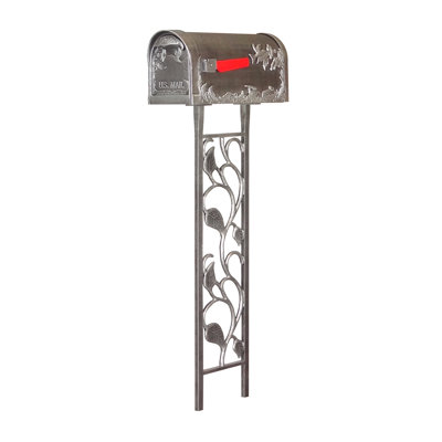 Hummingbird Aluminum Post Mounted Mailbox
