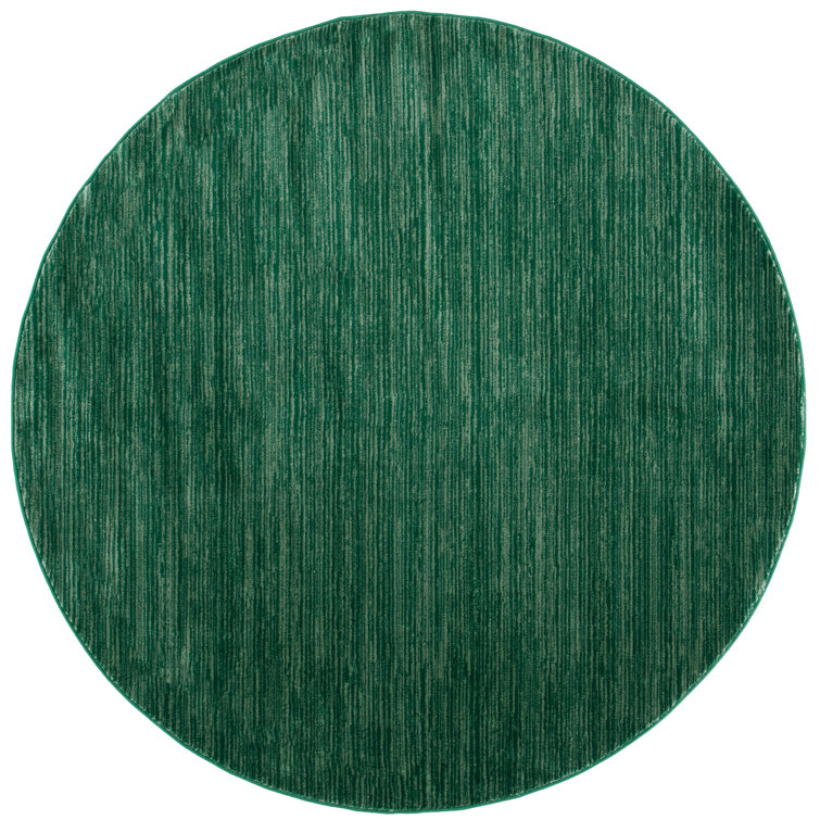 Vision Striped Area Rug In Dark Green