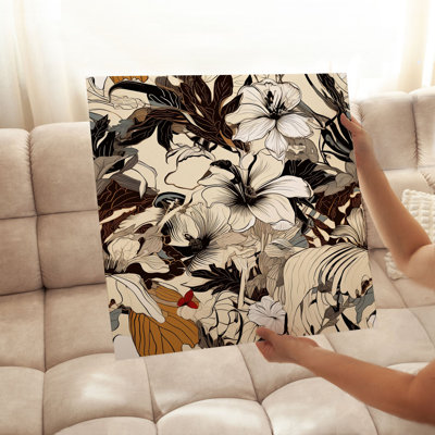 Impression florale moderne sans cadre