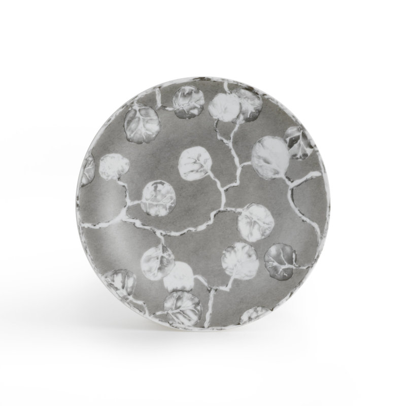 Botanical Leaf Handmade Porcelain Salad/Dessert Plate
