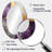 Gold Purple Abstract Fractal III - Modern Oval Wall Mirror-325678827